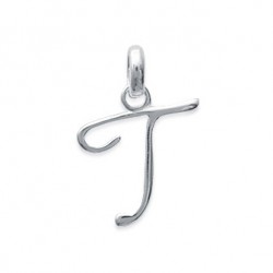 Pendentif argent Lettre T