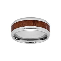 Bague acier ET BOIS TAILLE...