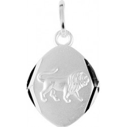 Pendentif argent Lion rhodié