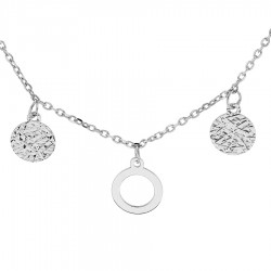 Collier argent RHODIE...