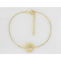 Bracelet plaqué or Arbre de...